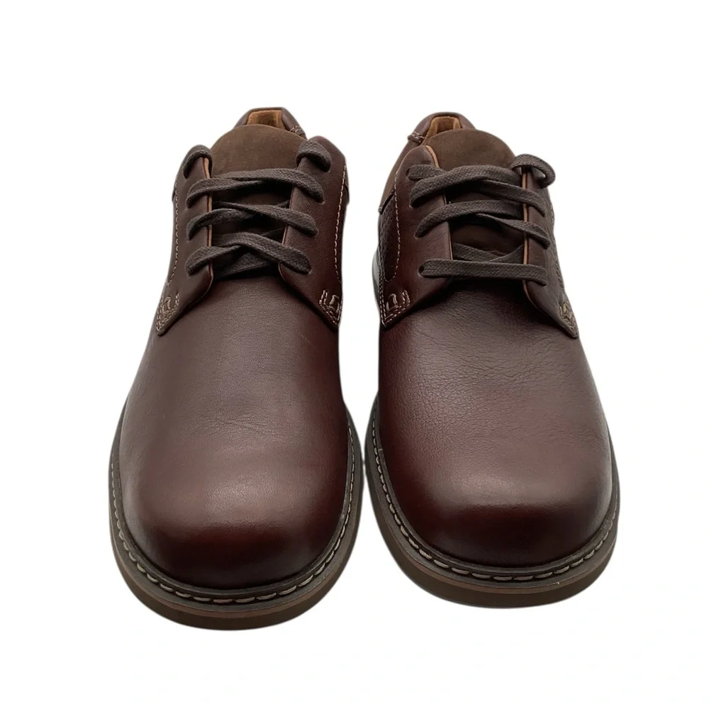 NWT CLARKS UN BRILEY LACE - MAHOGANY Men's Brown Leather‎ Shoes size 7.5